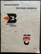 1974 Buffalo Braves vs New York Knicks Rare Maple Leaf Gardens Toronto Program