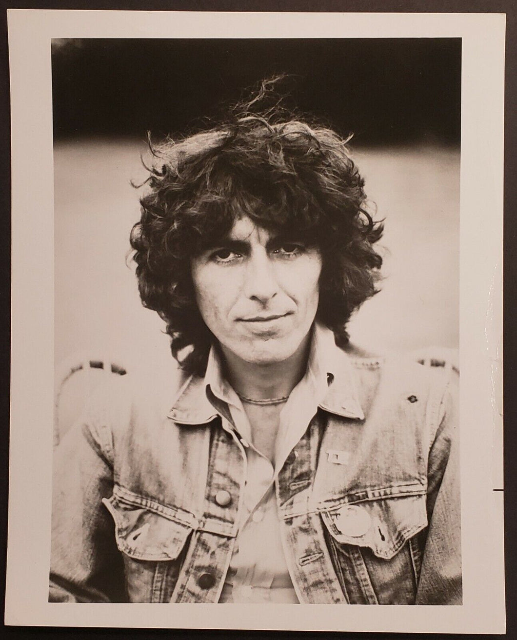 1970s George Harrison Promotional Black & White Photo The Beatles Fab 4