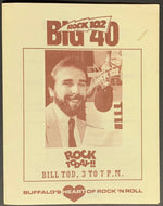 1986 Rock 102 BIG 40 Buffalo's Heart Of Rock 'N Roll Chart Radio Survey Gabriel