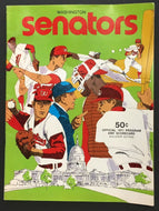 1971 Robert Kennedy Stadium Baseball Program Washington Senators vs Cleveland