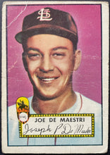 Load image into Gallery viewer, 1952 Topps Baseball #286 Joe De Maestri MLB Card St Louis Browns 5th Series
