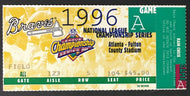 1996 National League Championship Series Ticket Atlanta Braves MLB Baseball NLCS