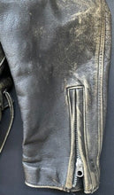 Load image into Gallery viewer, 1990s Indian Distressed Leather Motorcycle Jacket w/Large Back Patches M Vintage
