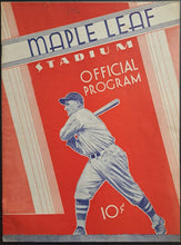 Load image into Gallery viewer, 1936 Maple Leaf Stadium Baseball Program Maple Leafs vs Montreal Royals Vintage
