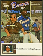 1974 Hank Aaron 715 HR Program Passes Babe Ruth LA Dodgers vs Atlanta Braves