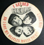 1965 The Beatles Movie Advertising Disc Help Fab 4 John Lennon Paul McCartney