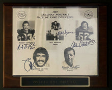 Load image into Gallery viewer, 1997 CFL Football Signed Hall of Fame Inductees Plaque Autographed x5 Coulter ++
