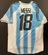 Lionel Messi 2005 Match Worn Argentina U-20 World Cup Soccer Jersey Football Kit