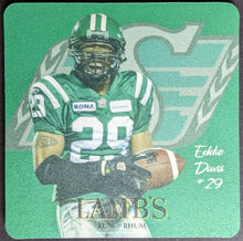 Load image into Gallery viewer, 6 Saskatchewan Roughriders Wisers Premium Drink Coasters Bill Baker CFL Football
