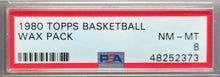 Load image into Gallery viewer, 1980 Topps Pro Basketball Wax Pack PSA NM-MT 8 NBA Magic Johnson Larry Bird
