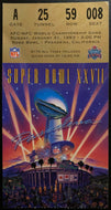 1993 NFL Football Super Bowl XXVII Vtg Ticket Dallas Cowboys Beat Buffalo Bills