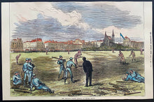 Load image into Gallery viewer, Vintage Baseball Print American's Play Ball Game London England Prince's Ground
