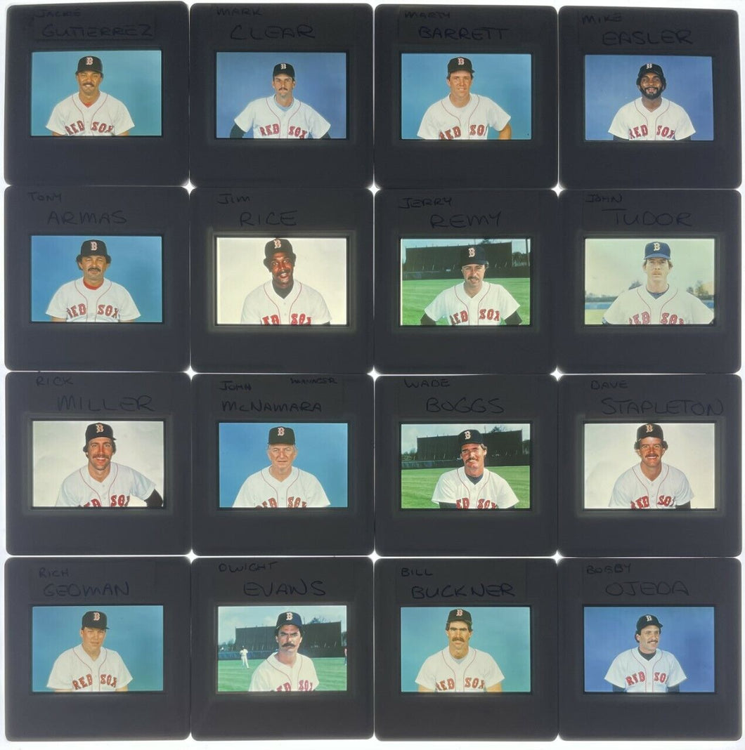 1985 Boston Red Sox 16 Different 35mm Slides League Issued Vintage MLB