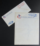 1950s Rare Cleveland Arena Inc. Original Letter + Mailer AHL NBA Stadium