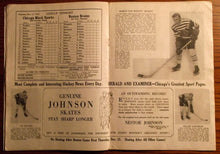 Load image into Gallery viewer, 1932 Boston Bruins vs Chicago Blackhawks Hockey Program Vintage NHL
