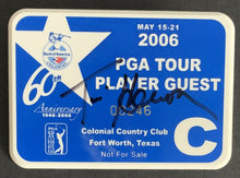 Load image into Gallery viewer, 2006 PGA Tournament Badge Golf Bank Of America Signed Tim Herron Winner
