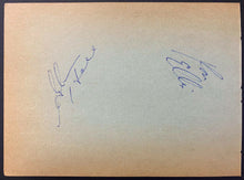 Load image into Gallery viewer, Vintage 1960's NHL Hockey Autographed Album Page Greats Ron Ellis + Glenn Hall
