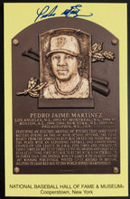 Load image into Gallery viewer, Pedro Martinez Signed Hall Of Fame Plaque Autographed Postcard Red Sox MLB JSA
