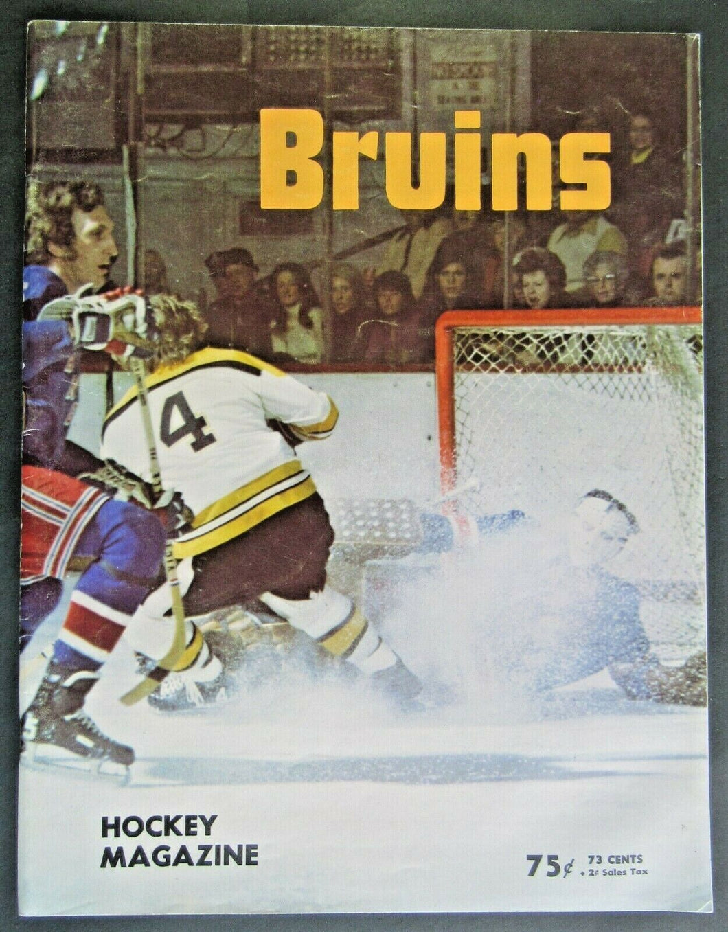 1973 Boston Garden NHL Hockey Program Boston Bruins vs Philadelphia Flyers Vtg