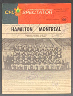 1967 Hamilton Tiger-Cats Autographed Signed Program CFL Football VTG Grey Cup
