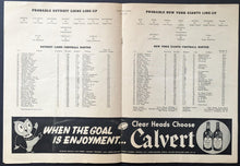 Load image into Gallery viewer, 1945 Detroit Lions vs. New York Giants NFL Football Program Vintage Polo Grounds
