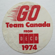 1974 Rare Team Canada Decal Canada Russia Hockey Series Deco Labels Ford Family
