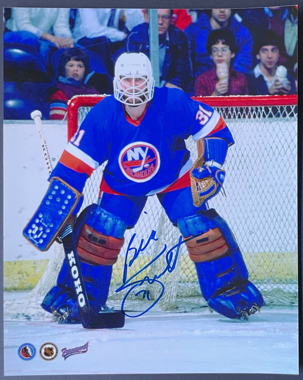 Billy Smith Signed NHL Hockey Photo New York Islanders Autographed 8x10 HOFer