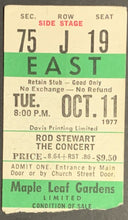 Load image into Gallery viewer, 1977 Maple Leaf Gardens Rod Stewart Concert Ticket Stub Vintage Music
