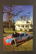 1990 Richard Petty NASCAR Autographed Promo Card From Final Year Racing VTG