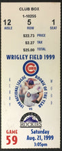 Load image into Gallery viewer, 1999 Chicago Cubs Ticket Sammy Sosa Hits Home Run #50/60 Run Season MLB Vtg
