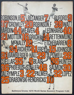 1970 Baltimore Orioles vs. Cincinnati Reds World Series Program MLB Baseball VTG