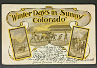 Vintage Colorado Football Postcard Sports Post Card 1900s Denver University