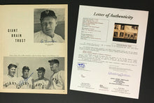 Load image into Gallery viewer, Durocher Feeney Stoneham Brannica +1 Signed 1951 World Series MLB Program JSA
