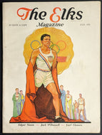 July 1932 The Elks Magazine Los Angeles Summer Olympics Cover/Issue Vintage