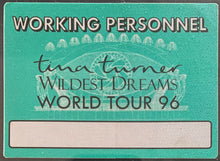 Load image into Gallery viewer, 1996 Tina Turner Wildest Dreams World Tour All Access Workers Backstage Pass
