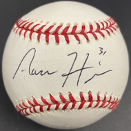 Aaron Hicks Autographed Major League Rawlings Baseball New York Yankees JSA