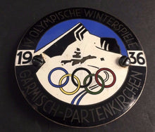 Load image into Gallery viewer, 1936 Winter Olympics Vehicle Emblem German Old Vintage Antique Car And Oil
