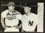 1949 MLB Baseball Yankees Brooklyn Dodgers Don Newcombe Signed Wire Photo Vtg