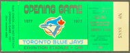 1977 Toronto Blue Jays Inaugural Season Green Ticket Stub Baseball MLB Vintage