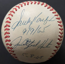 Load image into Gallery viewer, MLB Perfect Game Pitchers Multi Signed American League Baseball x7 Autos JSA LOA
