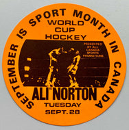 1976 Maple Leaf Gardens Ali vs Norton Decal Sticker Promo For 1st Canada Cup