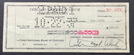 1937 Chicago Stadium Blackhawks Owner Arthur Wirtz Signed Cheque Autographed +