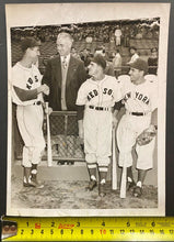 Load image into Gallery viewer, 1948 Vintage Baseball Photo Ted Williams Phil Rizzuto John Pesky Red Sox Yankees
