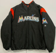 Game Used On Field Miami Marlins Tom Koehler Majestic MLB Therma Base Jacket