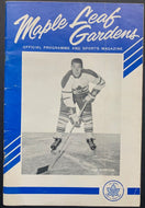 1964 NHL Hockey Program Toronto Maple Leafs Chicago Blackhawks Tim Horton Bower