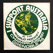 Load image into Gallery viewer, Vintage 1974 Team Australia World Hockey Championship Grenoble France Decal
