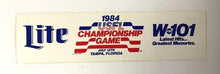 Load image into Gallery viewer, 1984 USFL Championship Game Bumper Sticker Decal W101 FM Tampa Florida
