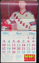Load image into Gallery viewer, 1962/63 Sport Revue Calendar NHL Stars Full Colour Photos Pilote Hull + others
