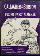 Gallagher + Burton Distillers Promotional 1960 Boxing Fans Almanac Booklet