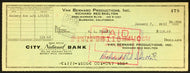 1963 Red Skelton Vintage Signed Cheque Autographed Bank Check TV Show Celebrity